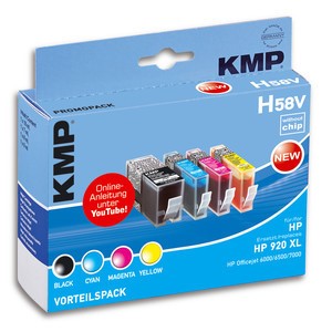 KMP 1717,0255 - Tintenpatronen Vorteilspack, kompatibel zu HP CD975AE, CD972AE, CD973AE, CD974AE, HP920XL