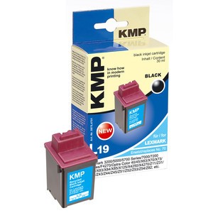 KMP 0975,4701 - Tintenpatrone, schwarz, kompatibel zu Lexmark 12A1970, Nr.70