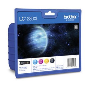 Brother LC-1280XLVALBP - Tintenpatronen, Extra hohe Füllmenge, Value-Pack, schwarz, cyan, magenta, yellow