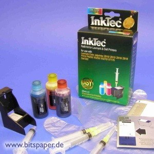 InkTec LMI-3318C - Nachfülltinte Komplett Set 3-farbig für Lexmark Nr. 33 und Nr. 35