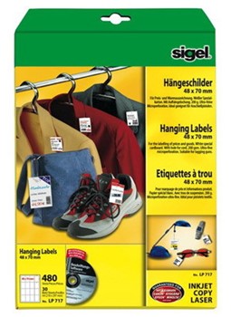 Sigel LP717 - Preisschilder zum Anhängen 48x70mm, 200g