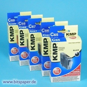 KMP Set125 - Tintenpatronen Set C65-C69 mit Chip