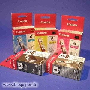 Canon Set23 - Tintenpatronen Set BCI-3eBk, BCI-6Bk, BCI-6C, BCI-6M, BCI-6Y