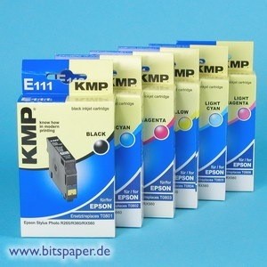 KMP Set93 - Tintenpatronen Set kompatibel zu Epson T0801-T0806