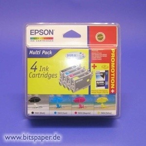 Epson T044140BA - Tintenpatronen 4er Pack, 1x T0441 schwarz, 1x T0452 cyan, 1x T0453 magenta, 1 T0454 yellow
