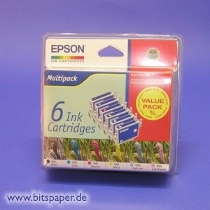 Epson T048140BA - Tintenpatronen SixPack, 1x T0481, 1x T0482, 1x T0483, 1x T0484, 1x T0485, 1x T0486