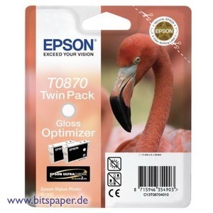 Epson T0870 - Tintenpatrone Doppelpack Glossy Optimizer