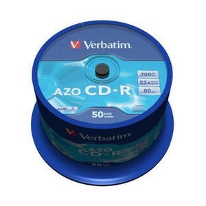 Verbatim 43343 - CD-R 700MB, 52x, Spindel,  50er Pack