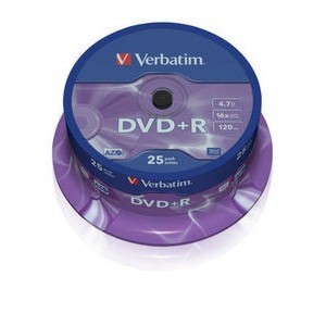 Verbatim 43500 - DVD+R 4,7GB, 16x, Spindel,  25er Pack