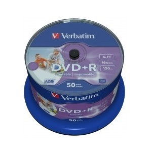 Verbatim 43512 - DVD+R 4,7GB, 16x, Spindel, 50 Stück