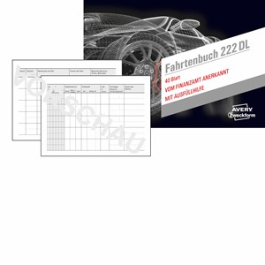 Avery Zweckform 222DL - Fahrtenbuch steuerlicher km-Nachweis, A6 quer