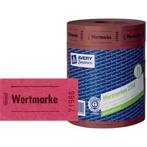 Avery Zweckform 2310-2 - Wertmarken, rot, 57 x 30 mm, 2 Rollen