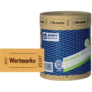 Avery Zweckform 2312-4 - Wertmarken, gelb, 57 x 30 mm, 4 Rollen