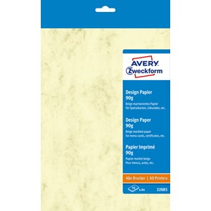 Avery Zweckform 32085 - Marmoriertes Papier, A4,  beige, 90g, 50 Blatt