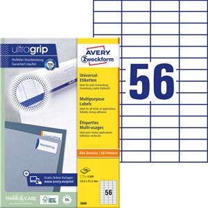 Avery Zweckform 3668 - Etiketten 52,5x21,2 mm