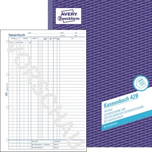 Avery Zweckform 426 - Kassenbuch (Steuerschein 300) für EDV-gerechte Datenerfassung
