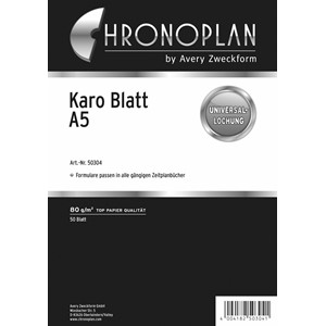 Avery Zweckform 50304 - Chronoplan Karo-Blatt A5