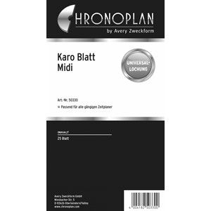 Avery Zweckform 50330 - Chronoplan Karo-Blatt Midi