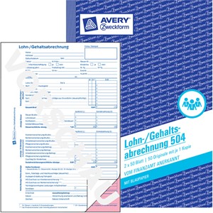 Avery Zweckform 504 - Lohn/Gehaltsabrechnung, A5