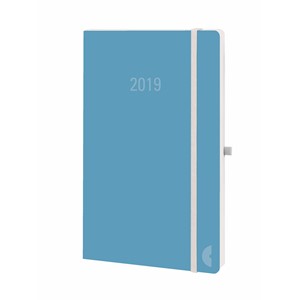 Avery Zweckform 50769 - Chronoplan Chronobook Buchkalender 2019, ca. A5, Wochenplan, gletscher