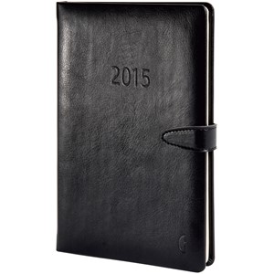Avery Zweckform 50805 - Chronoplan Chronobook Buchkalender, Business edition, 2025, A5, schwarz, Hardcover, Lederimitat