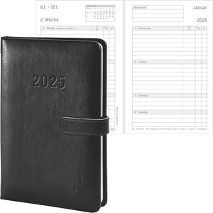 Avery Zweckform 50825xxx - Chronoplan Chronobook 2015, Mini, Wochenplan, schwarz