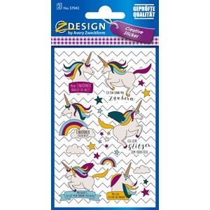 Z-Design 57042 - Deko Sticker, Einhörner Sprüche