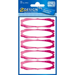 Z-Design 59954 - Haushaltsetiketten, Papier, Rahmen, weiß, Red Rose