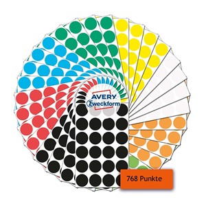 Avery Zweckform 59998 - Markierungspunkte Set, 18mm, über 700 Etiketten
