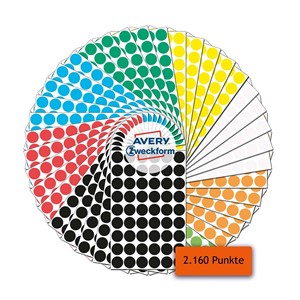 Avery Zweckform 59999 - Markierungspunkte Set, 12mm, über 2.000 Etiketten