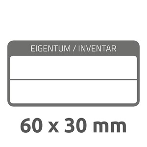 Avery Zweckform 6903 - Inventar-Etiketten, 60 x 30 mm, mit Laminat, schwarz