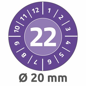 Avery Zweckform 6943-2022 - Prüfplaketten, Ø 20 mm, violett