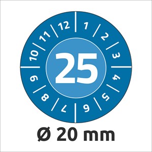 Avery Zweckform 6943-2025 - Prüfplaketten Ø 20 mm, blau