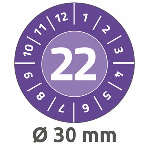 Avery Zweckform 6944-2022 - Prüfplaketten, Ø 30 mm, violett