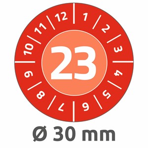 Avery Zweckform 6946-2023 - Prüfplaketten Ø 30 mm, rot