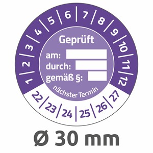 Avery Zweckform 6960-2022 - Prüfplaketten Ø 30 mm, violett