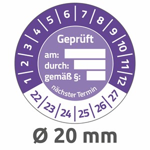 Avery Zweckform 6961-2022 - Prüfplaketten Ø 20 mm, violett