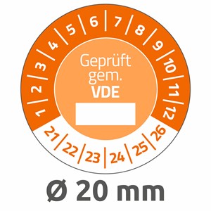Avery Zweckform 6983-2021 - Prüfplaketten, Ø 20 mm, orange