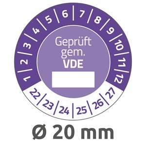 Avery Zweckform 6983-2022 - Prüfplaketten Ø 20 mm, violett