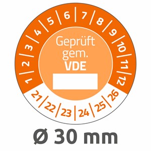 Avery Zweckform 6984-2021 - Prüfplaketten, Ø 30 mm, orange