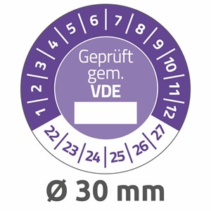 Avery Zweckform 6984-2022 - Prüfplaketten Ø 30 mm, violett