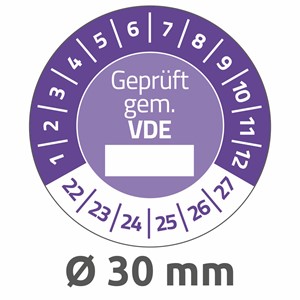 Avery Zweckform 6986-2022 - Prüfplaketten Ø 30 mm, violett