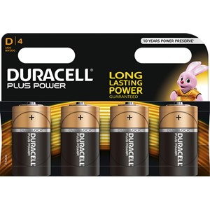 Duracell DUR019201 - Plus Power Batterien, D 4er Pack