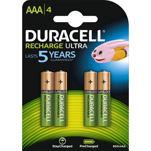 Duracell DUR203822 - StayCharged NiMH Accu AAA 800mAH 4er Pack