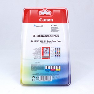Canon 0621B015AA - CLI-8 ChromaLife Pack