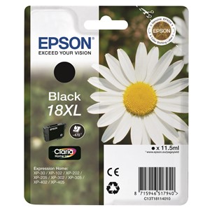 Epson C13T18114012 - 18XL Tintenpatrone schwarz