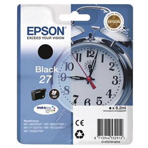 Epson C13T27014012 - 27 Tintenpatrone, schwarz