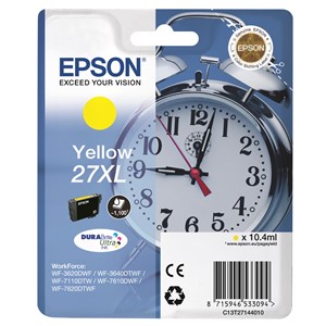 Epson C13T27144012 - 27XL Tintenpatrone, yellow, hohe Füllmenge
