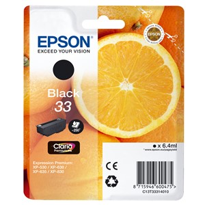 Epson C13T33314012 - 33 Tintenpatrone, schwarz