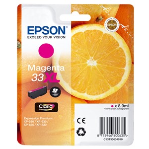 Epson C13T33634012 - 33XL Tintenpatrone, magenta, hohe Füllmenge
